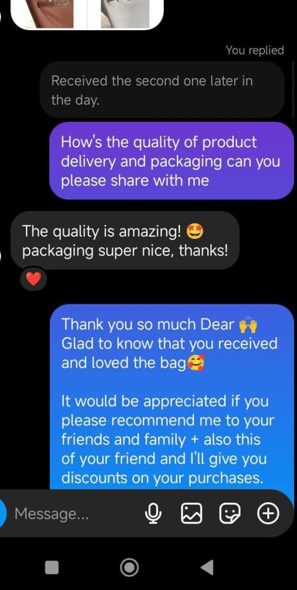Hi, I'm Grace. 😊 Welcome to my website (Pay After Video QC-GraceLuxeSource). 👋 Click the Facebook icon in the lower right to contact me. I'll send you a free 360-degree HD quality inspection video in about 2 days. 📹 Confirm payment after watching; if you don't like it, no need to pay. 👍-548160247878 - Image 2