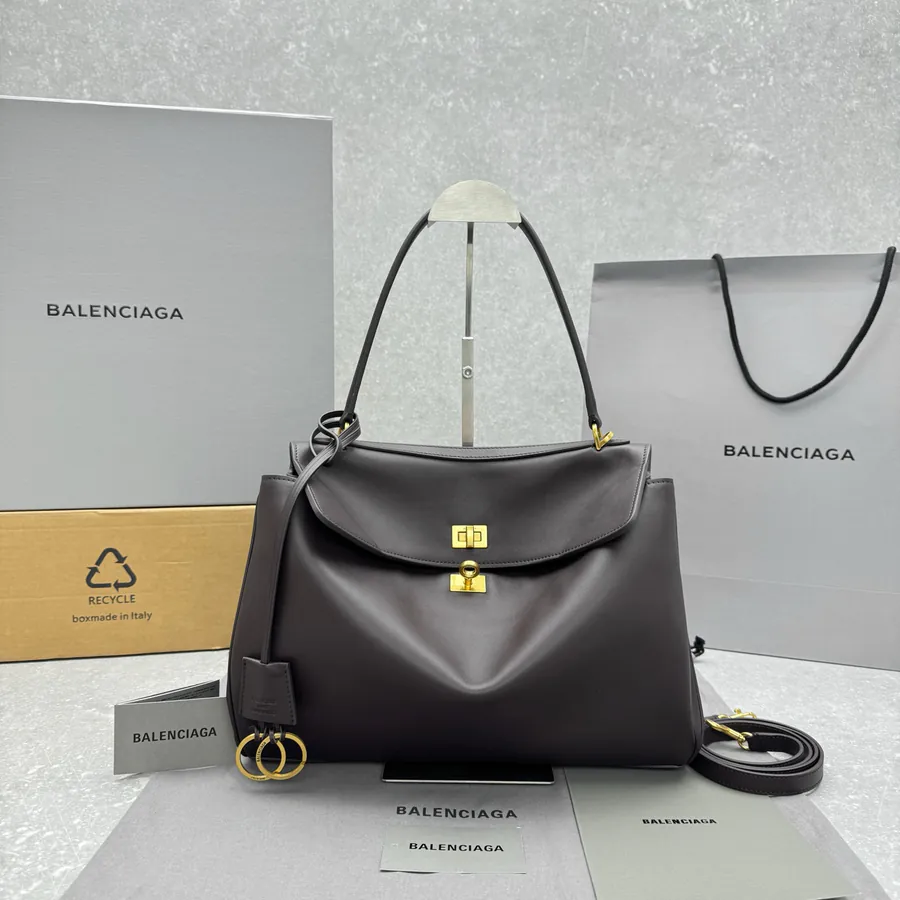 Balenciaga Rodéo 24ss Kelly Handbag - Coffee Brown