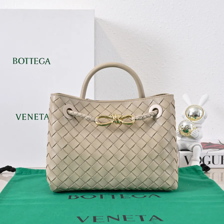 B Intrecciato Small Tote Bag with Adjustable Strap