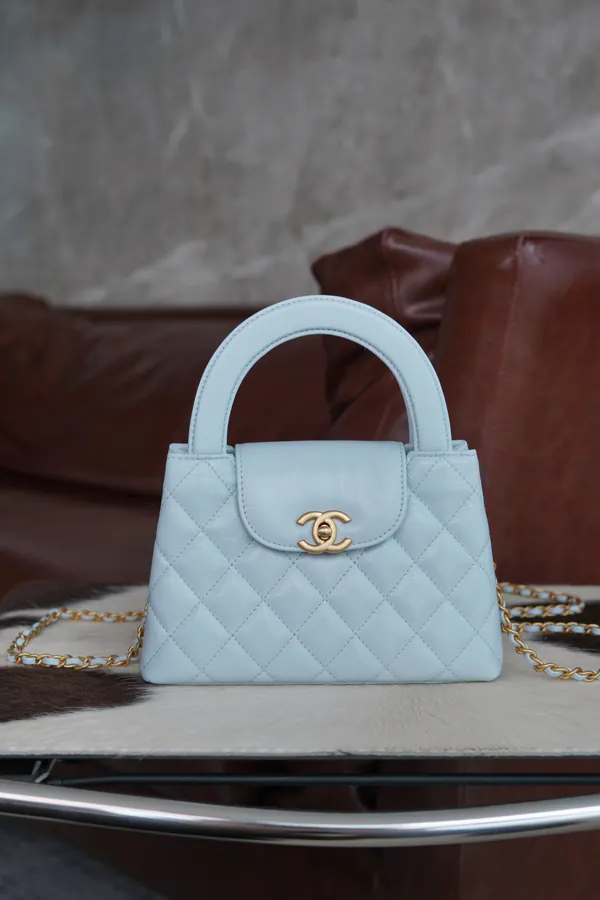 Chanel Kelly Handle Bag - Large Ice Blue