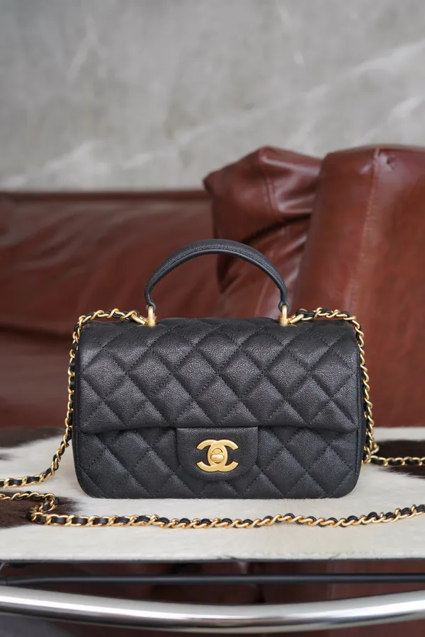 CHANEL 21S Flap Mini CF Black Gold