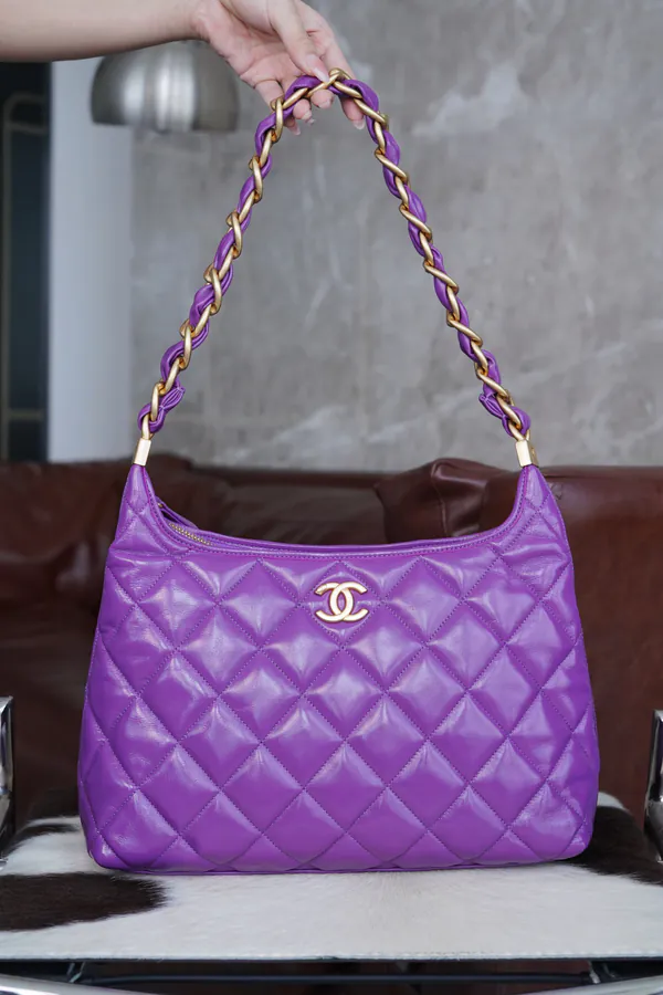 Chanel 24a Hobo Purple Large Bag
