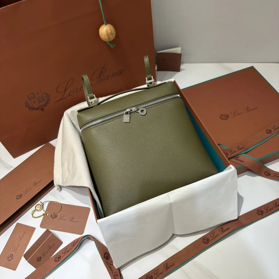 Loro Piana L23.5 Series Backpack - Olive Green