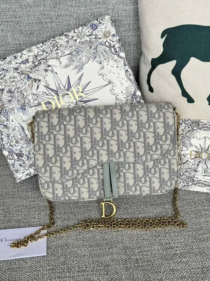 Dior Oblique Bucket Bag with Saddle Strap