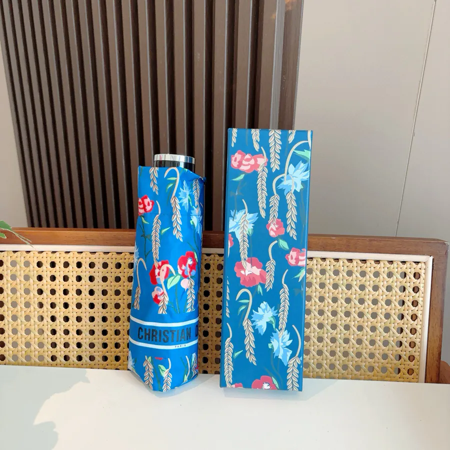 DIOR Foldable Umbrella with Half-Handmade Craft, Lightweight Pocket Design, 18cm Size