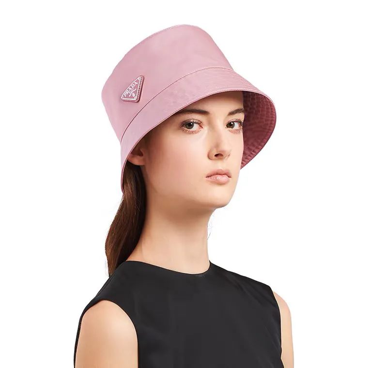 Prada Classic Triangle Logo Bucket Hat