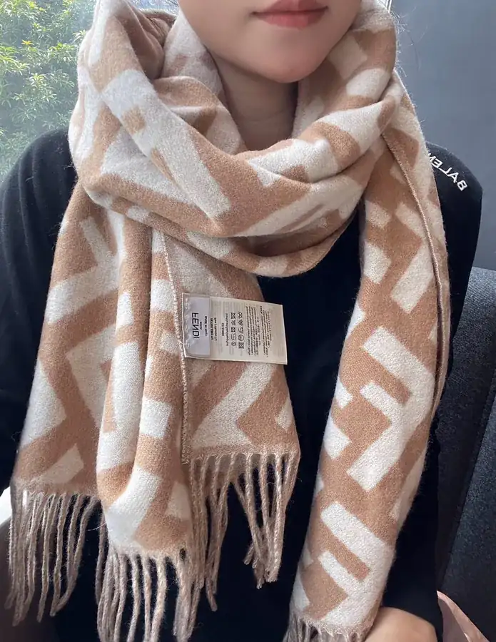 FENDI · Fini Grained Calfskin Scarf